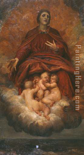 The Spirit of Christianity painting - George Frederick Watts The Spirit of Christianity art painting